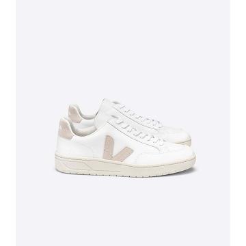 Veja V-12 LEATHER Tornacipő Férfi White/Pink | HU 342OKI